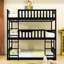 Lit superposé simple au-dessus de simple au-dessus de simple en bois avec accoudoirs de sécurité, conception détachable-215301635