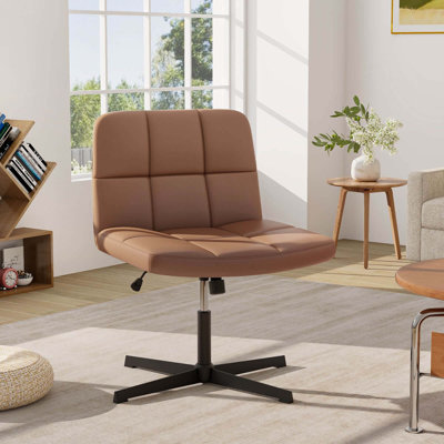 Chaise de bureau à pieds croisés Ebern Designs