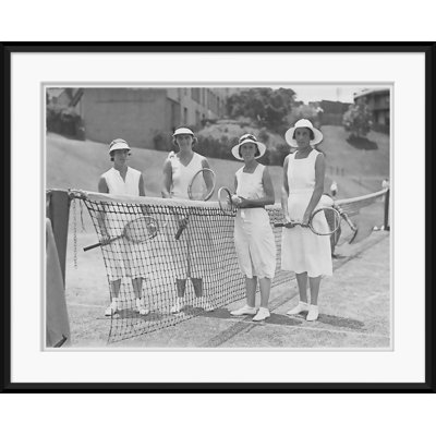 Vintage Black And White Tennis Game II Giclee Print by Sam Hood