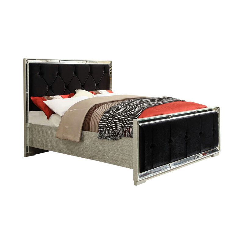 Upholstered Sleigh Bed, Kingsize (5')