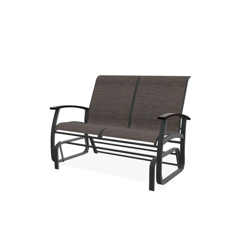 Belle Isle Outdoor Glider, Night, Kona P10, Textured Graphite