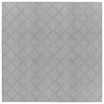 Silver Nasturtium Cut-loop Trellis Area Rug by