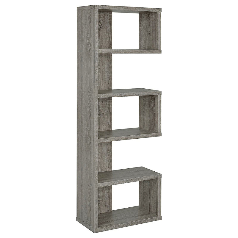 Weathered Grey 5-Shelf Bookcase