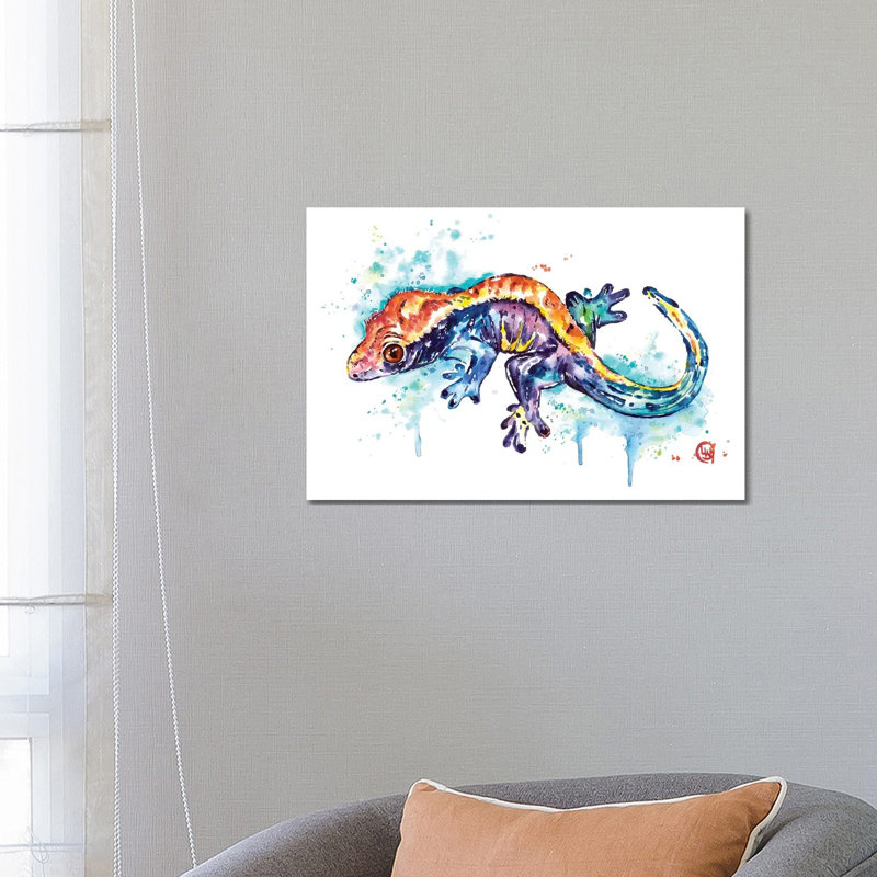Gecko 1 Piece Wrapped Canvas Painting, 66.04 cm H x 45.72 cm W x 1.91 cm D