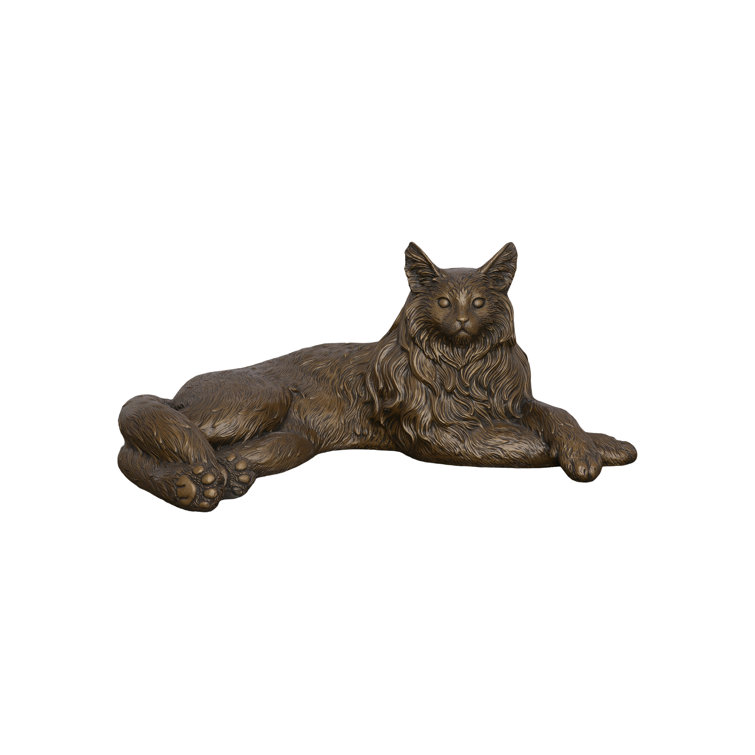 Phillips Collection Resin Cat Figurine, Bronze 