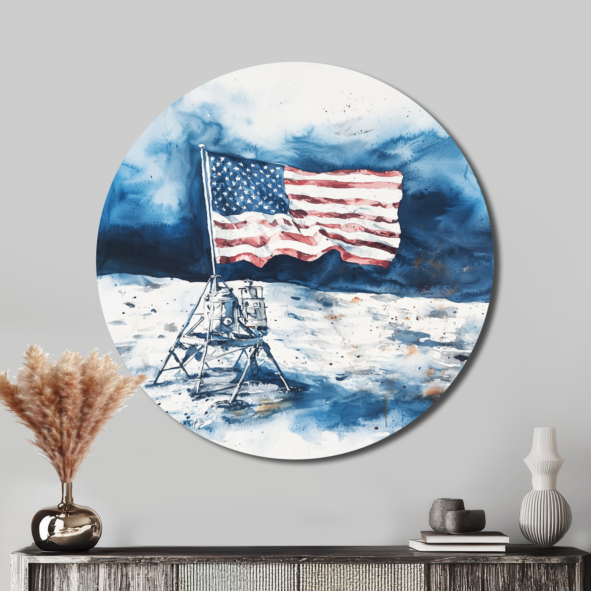 Winston Porter Abstract Apollo 13 Mission Moon Conquest I - Space White ...