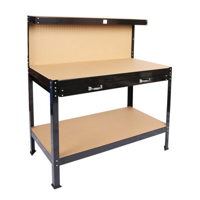 Adelynne Steel Workbench Tool Storage Work Bench Workshop Work Table Countertop Tool Table