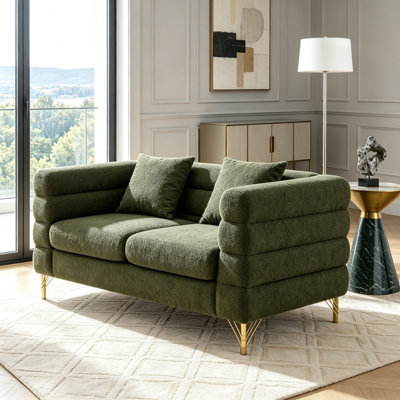 Sectional Sofa, Living Room Comfort Fabric Sectional Sofa-Deep Seating Sectional Sofa