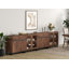 Buffet moderne avec tablettes réglables, armoire de rangement 4 en 1 avec portes en verre, armoire à café pour la cuisine