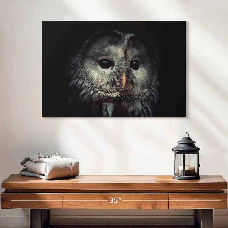 Hibou solitaire Brampt, H 16 po x l 24 po