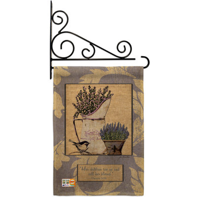 Double Sided 18.5'' H x 13'' W Burlap Easter Flag Set
