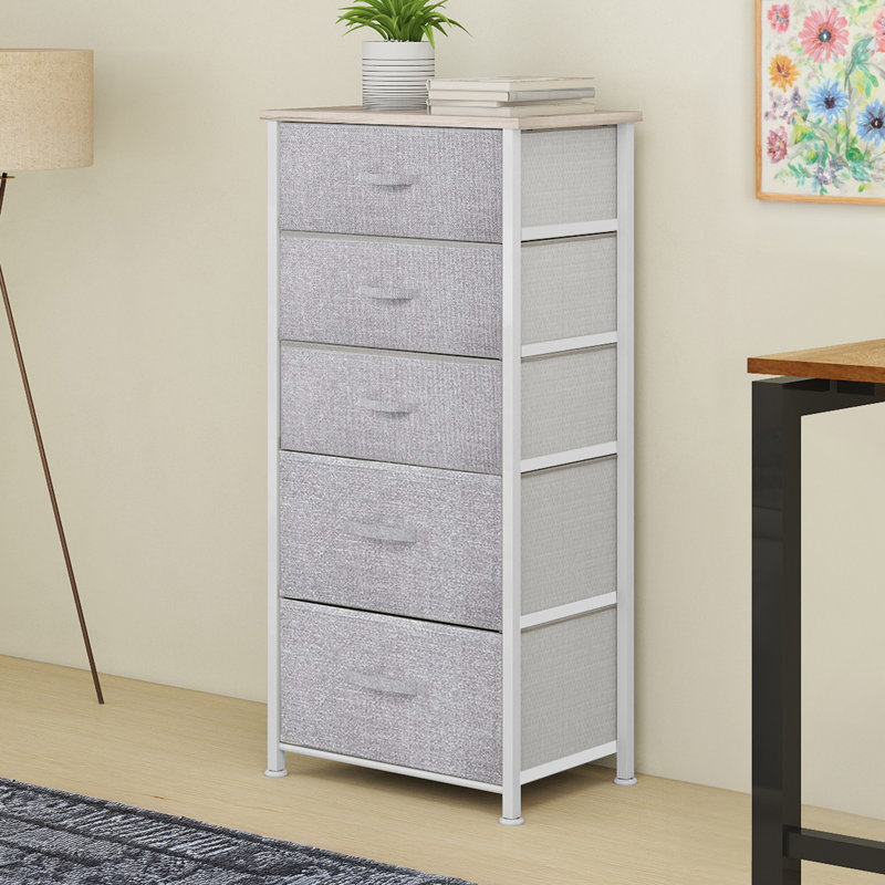 Metal 45cm W 5 - Drawer Chest of Drawers