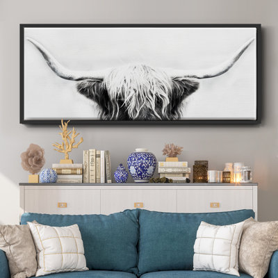 Longhorn- Framed Canvas