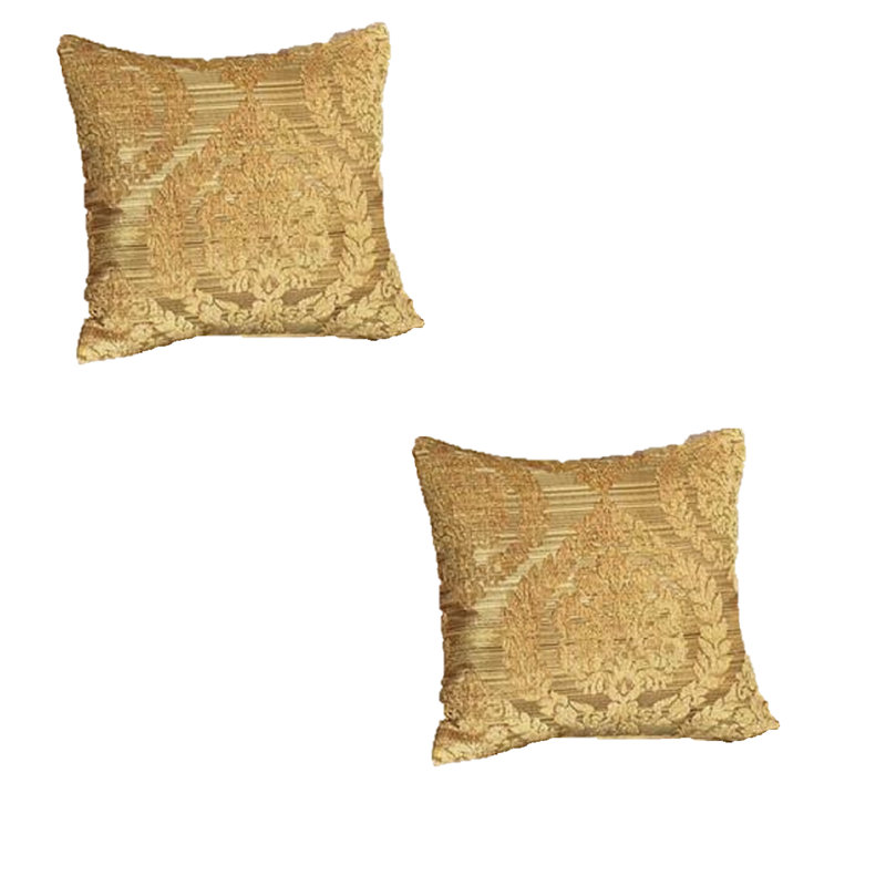 Kevinson Indoor / Outdoor Floral Square Euro Cushion Cover, 45 x 45cm, Gold