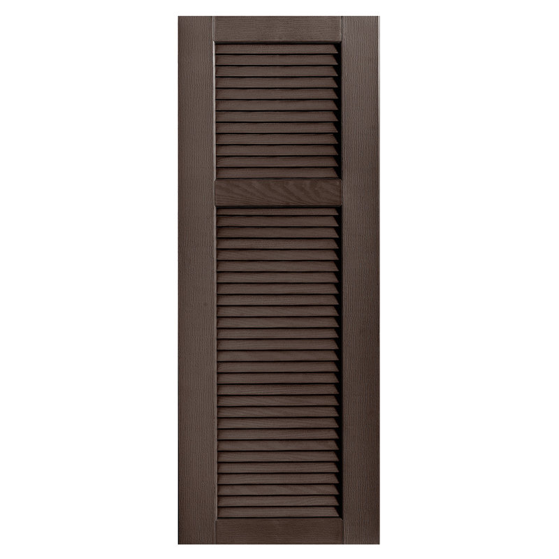 Paire de volets à persienne droite, 75 po, Brun, 18 po