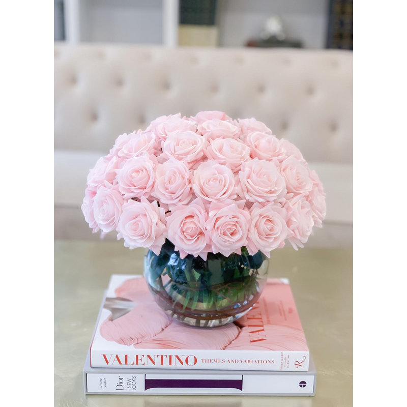 Roses in Vase, Pink