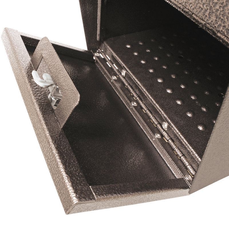 Package Master Steel Post Mounted Mailbox with Magnetic Closure, Bronze