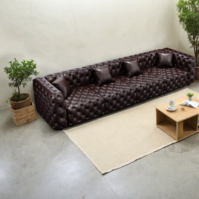 Canapé modulaire en similicuir 134,4 po