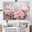 Pivoines roses, art liquide, champ de fleurs VI - ensemble d'art mural champ de fleurs-107736762-107736766