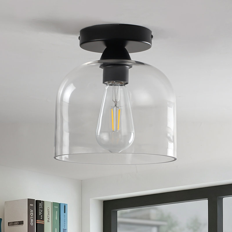 Plafonnier semi-encastré 1 lumière 60W, Or brossé