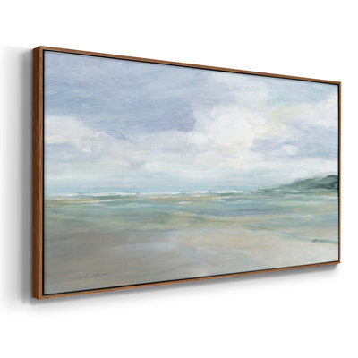 Wet Sandy Beaches- Framed Gallery Wrapped Canvas -Ready to Hang