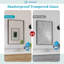 Miroir de salle de bain rectangulaire en aluminium avec verre trempé HD, miroir mural français-134587117-134587126