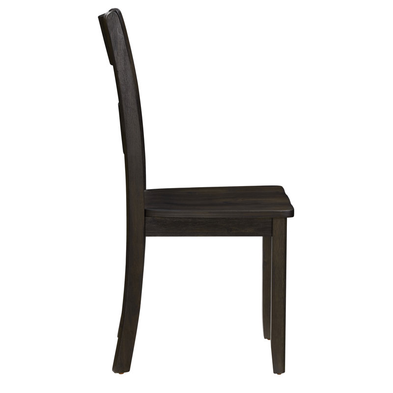 2 chaises d'appoint en noyer vieilli, dossier sans accoudoirs en bois à haut dossier pour la salle à manger, dossier plein, assise épaisse de 18 mm, pieds fuselés, limite de poids de 220 lb, profondeur de siège de 16 po, hauteur de 18 po, 2 sièges de salle à manger, chaises, capacité,
