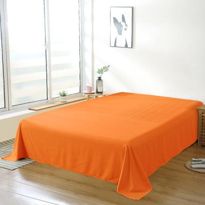 Soft Brushed Microfiber Top Sheet with 4 Inch Hem, 1 Flat Sheet Only