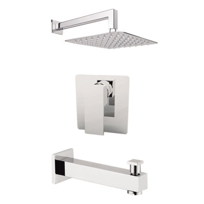 Robinet de baignoire et douche à contrôle de volume à double fonction à détourner avec soupape et garniture Milan