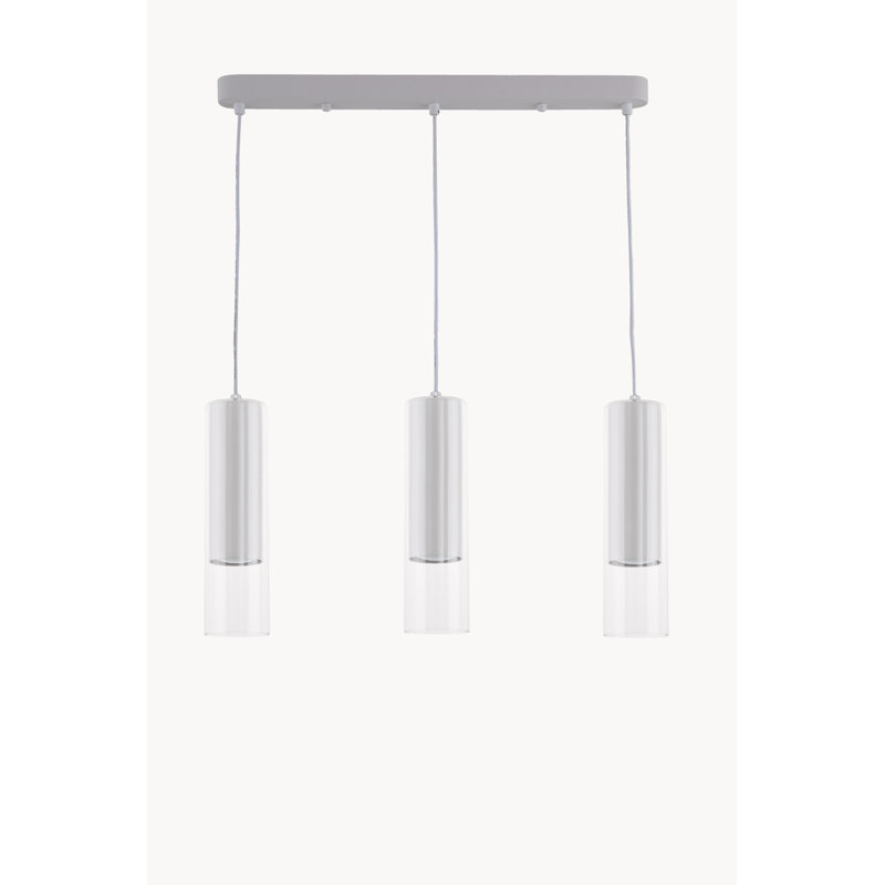 3 - Light Cylinder Pendant, White
