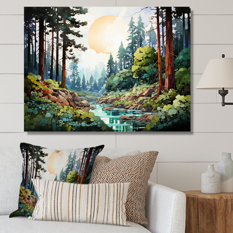 «Redwood Tree Natures Forest II», reproduction sur toile tendue, H 16 po x l 32 po x P 1 po