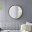 31,5 "miroir rond en bois de pin, miroir mural pour la salle de bain