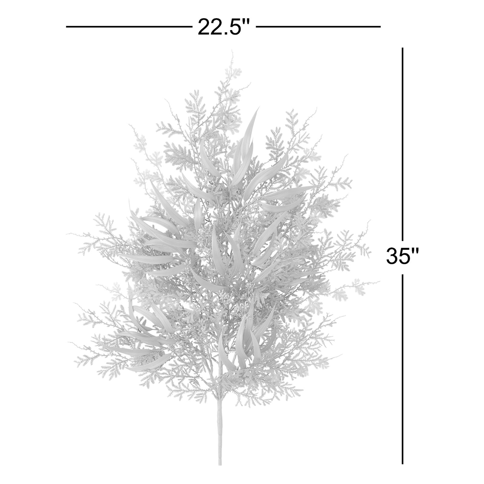 35" Draping Fern Frond Spray; Green