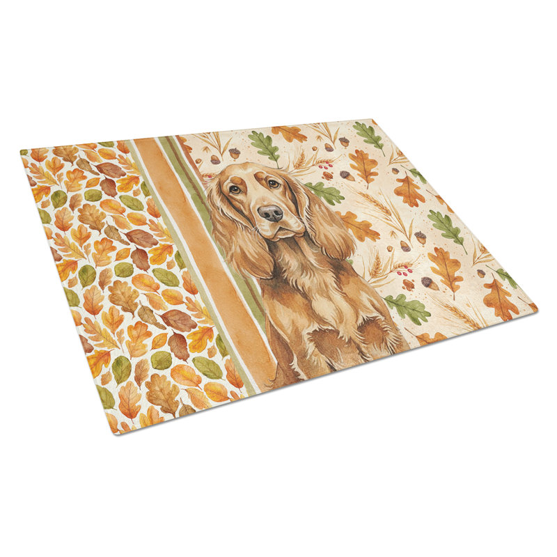 Planche à découper en verre Sussex Spaniel Heirloom Fall