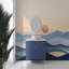 Murale coucher de soleil serein à couches bleues-1713390431