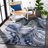 Mazzola Floral Light Blue/Dark Blue Indoor / Outdoor Area Indoor/Outdoor Area Rug-1533676601