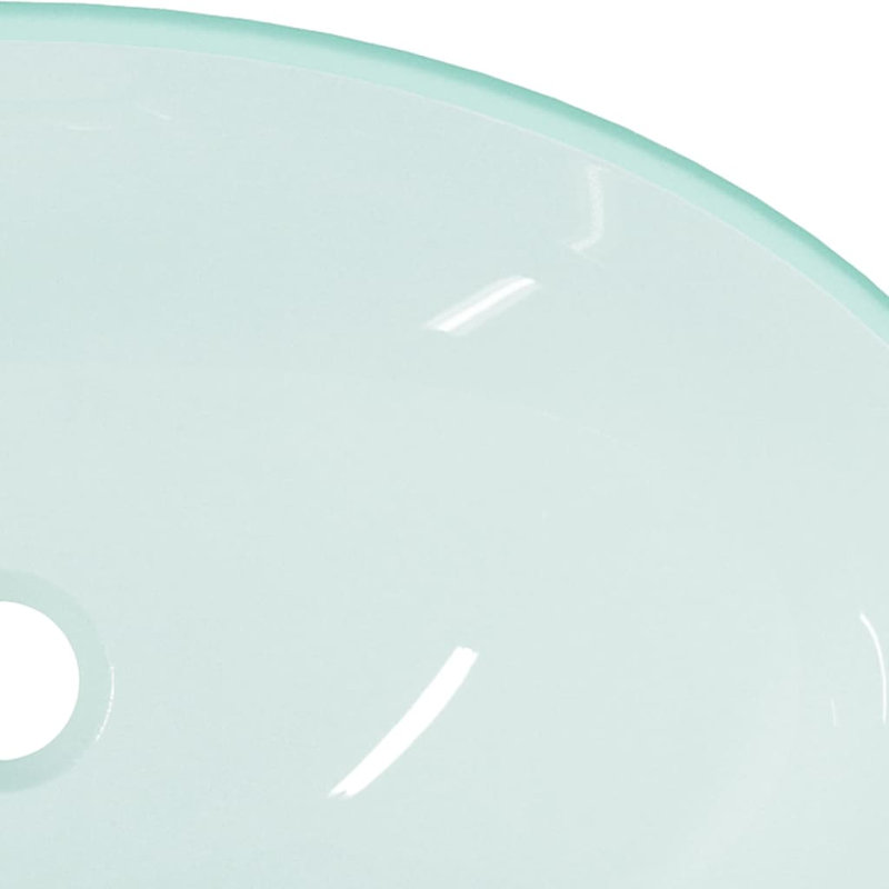 Metro Lane Adamis 545mm L x 350mm W Tempered Glass Rectangular Sink, Blue