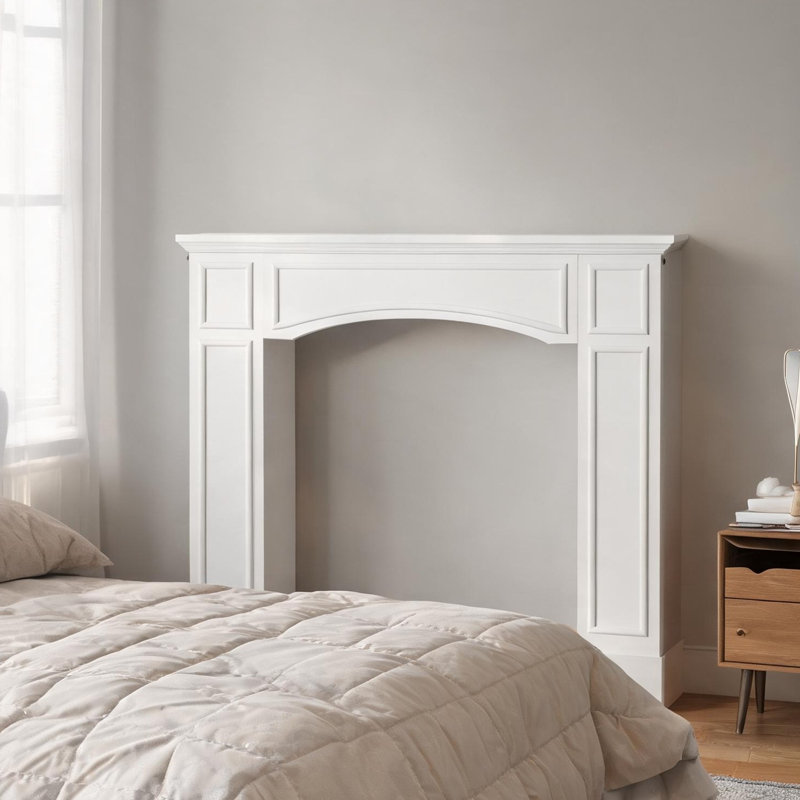 Foyers anti-basculement et accessoires de style chambre à coucher et salon avec cadre de cheminée mural