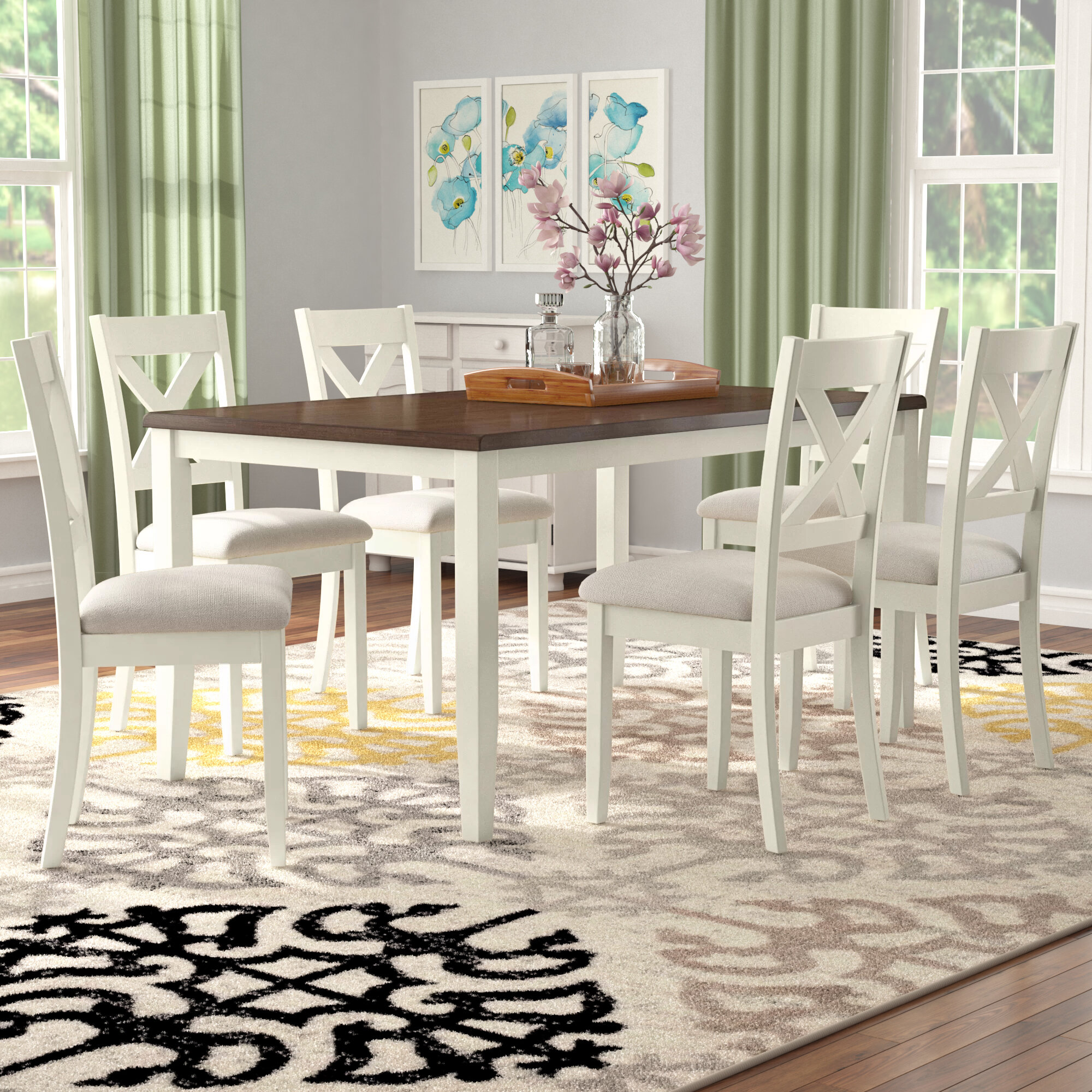 Three Posts Ketron 7 Piece Dining Set Reviews Wayfair