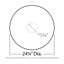 Moulure à médaillon en polyuréthane floral 2 po x 24-1 / 4 po
