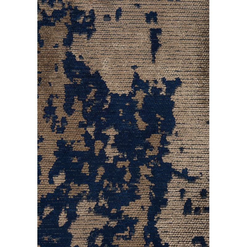 Rapture Abstract Area Rug in Brown, Rectangle 6'7" x 8'3"