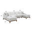 Canapé modulaire en chenille ivoire Valiant avec 4 coussins Valiant