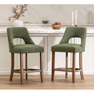 Modern Counter Stools Bar Stools Set of 2, Upholstered Counter Height Bar Stools