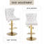 Swivel Upholstered Adjustable Height Counter Stool with Metal Frame-2108636927-2108636926