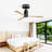 52 Inch Modern Flush Mount Ceiling Fan With Led Light And Remote Control-2023278638