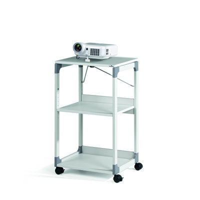 Chariot audiovisuel roulant durable à 3 niveaux - Chariot de rétroprojection et milieu réglable