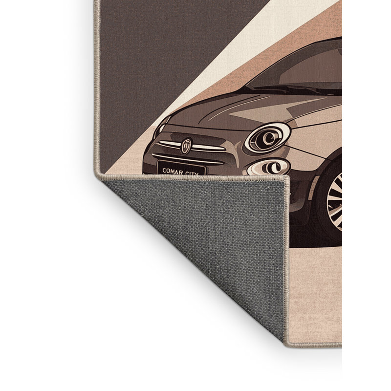 Tapis moelleux et moelleux pour voiture de ville compacte moderne et contemporaine Eckart, 8 x 10