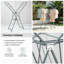 Séchoir à vêtements pliable en métal gris