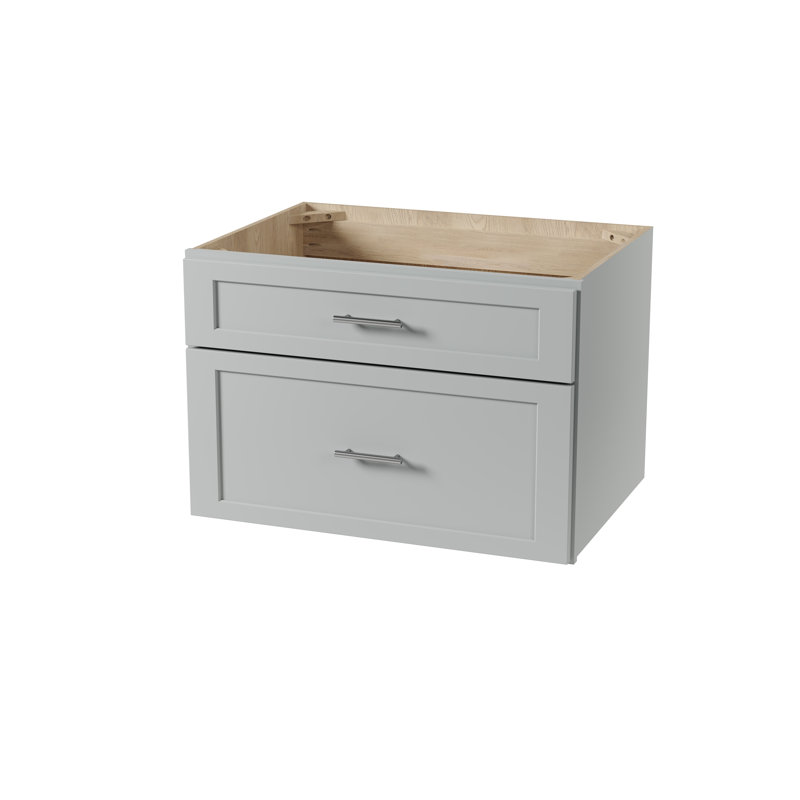 Meuble-lavabo mural simple flottant 30 po Disar, Gris