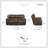 Larner Modern & Contemporary Polished Microfiber 2-Piece Reclining Set with Power or Manual Motion, USB Charging & Storage Console-2012356695-2012356694